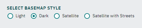 Figure of SLR-CIS tool basemap controls