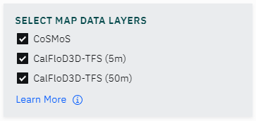 Figure of SLR-CIS tool map layer controls